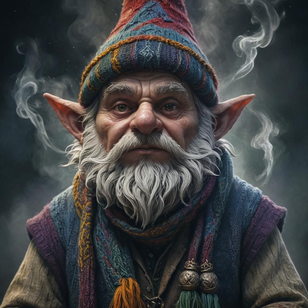 Gnome Illusionist Portrait in Classic Fantasy Style