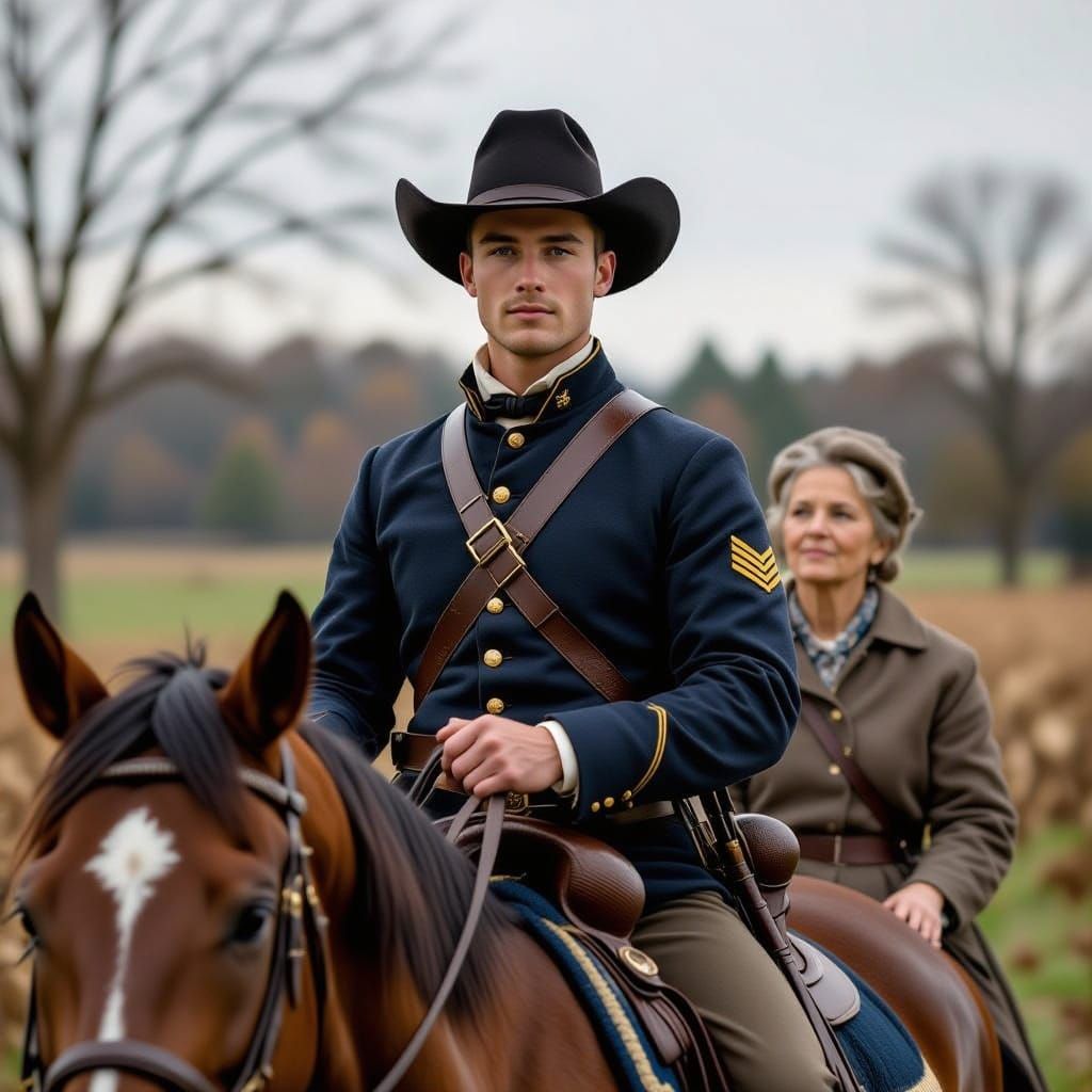 Union Cavalryman Returns Home After Civil War