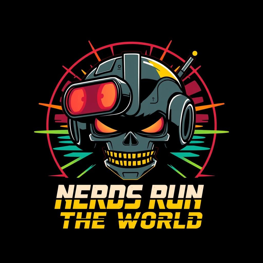 Retro-Futuristic Robot Head in Cyberpunk Style