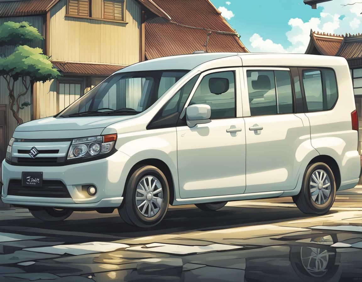 White 2013 Suzuki Landy in Anime Style