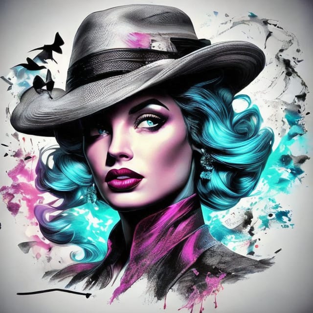 Neon Noir Singer in 1970s Style