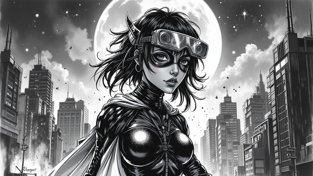 Lumina: Superheroine of Light and Hope in Comic Art Style