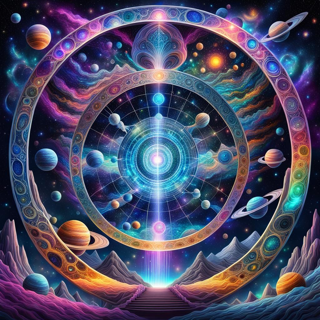 Cosmic Multiversal Portal: A Holographic Astral Illustration