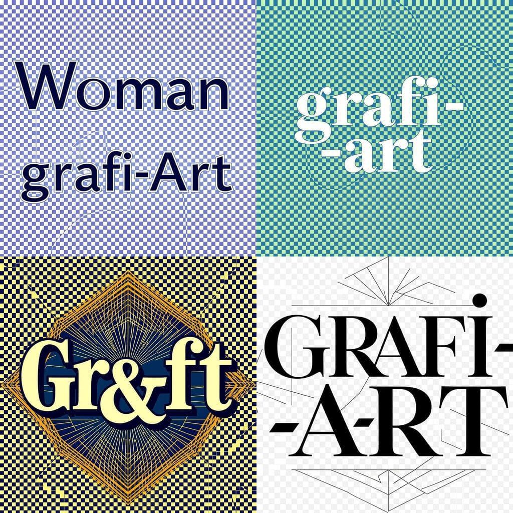 Clean Typographic Logo Design for Grafi-Art Brand