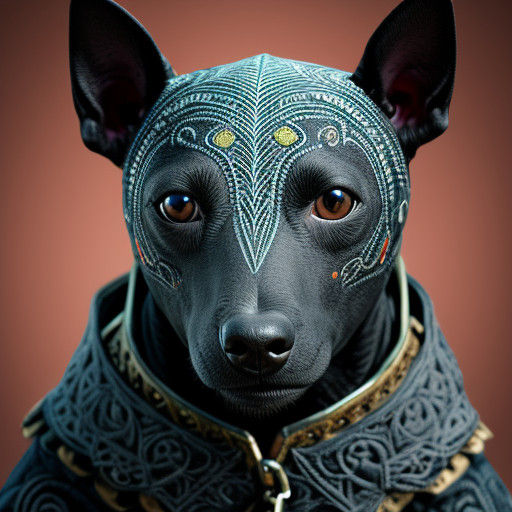 Xoloitzcuintli in Hyperrealistic HDR Portrait
