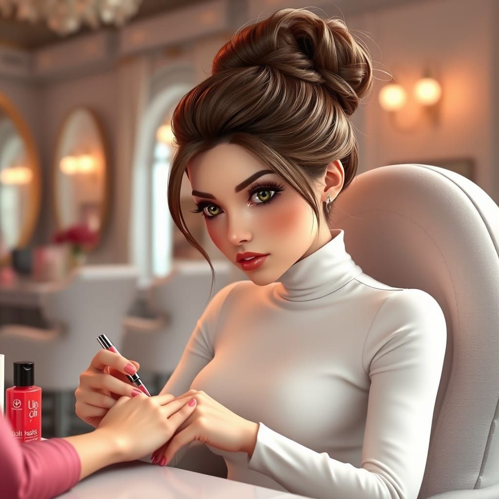 Ethereal Fantasy Portrait of a Beauty in a Salon