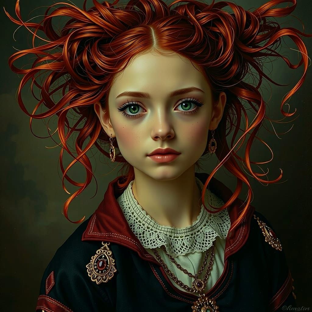 Abstract Swirls of Red Hues Twisting and Warping