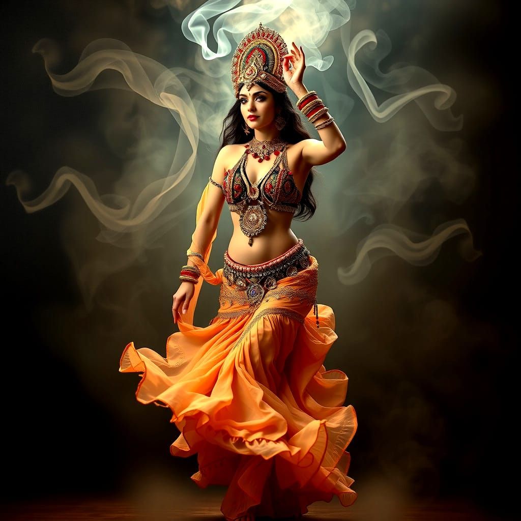 belly dancer dancing beautifully,
