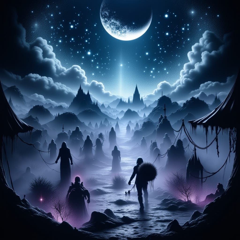 Surreal fantasy scene