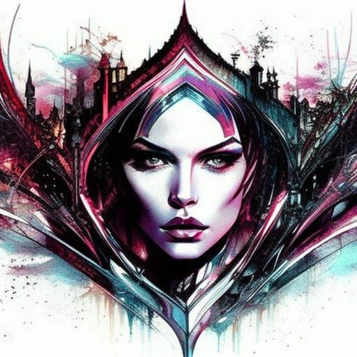 Epic Elven City Landscape in Digital Art