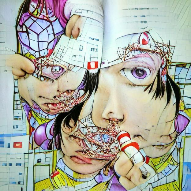 Disturbing Grotesque Body Horror in Kago Style