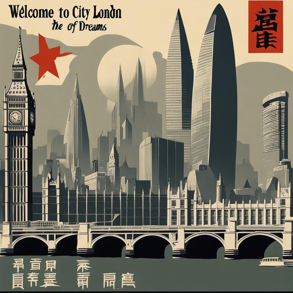 Brutalist Propaganda Poster: Welcome to London
