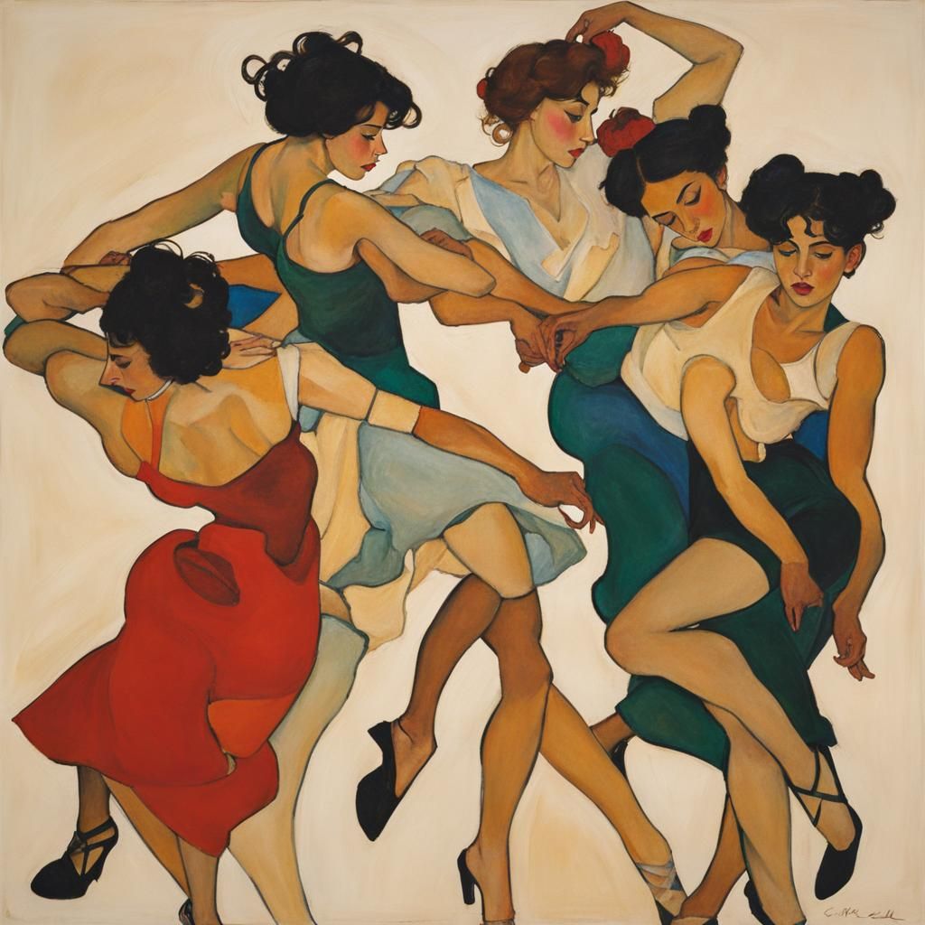 Egon Schiele Style Dance Class