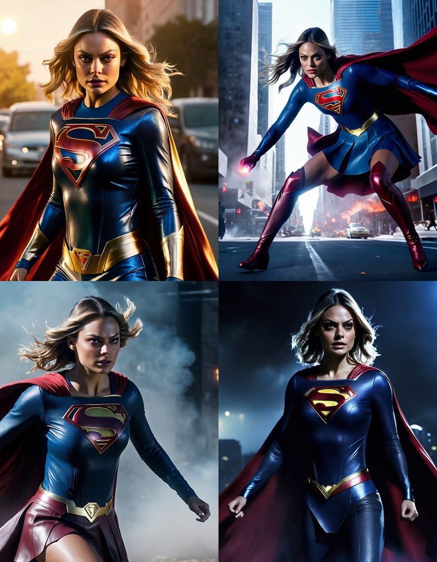 Mila Kunis as Supergirl Fighting a Demon