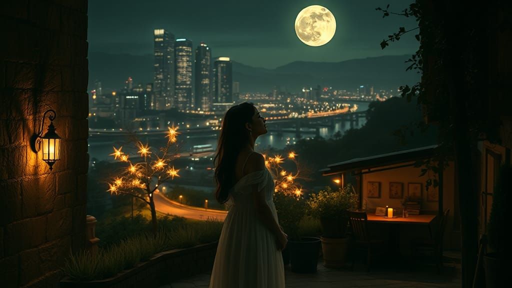 Melancholic Singer in Ballad Music Video Scene