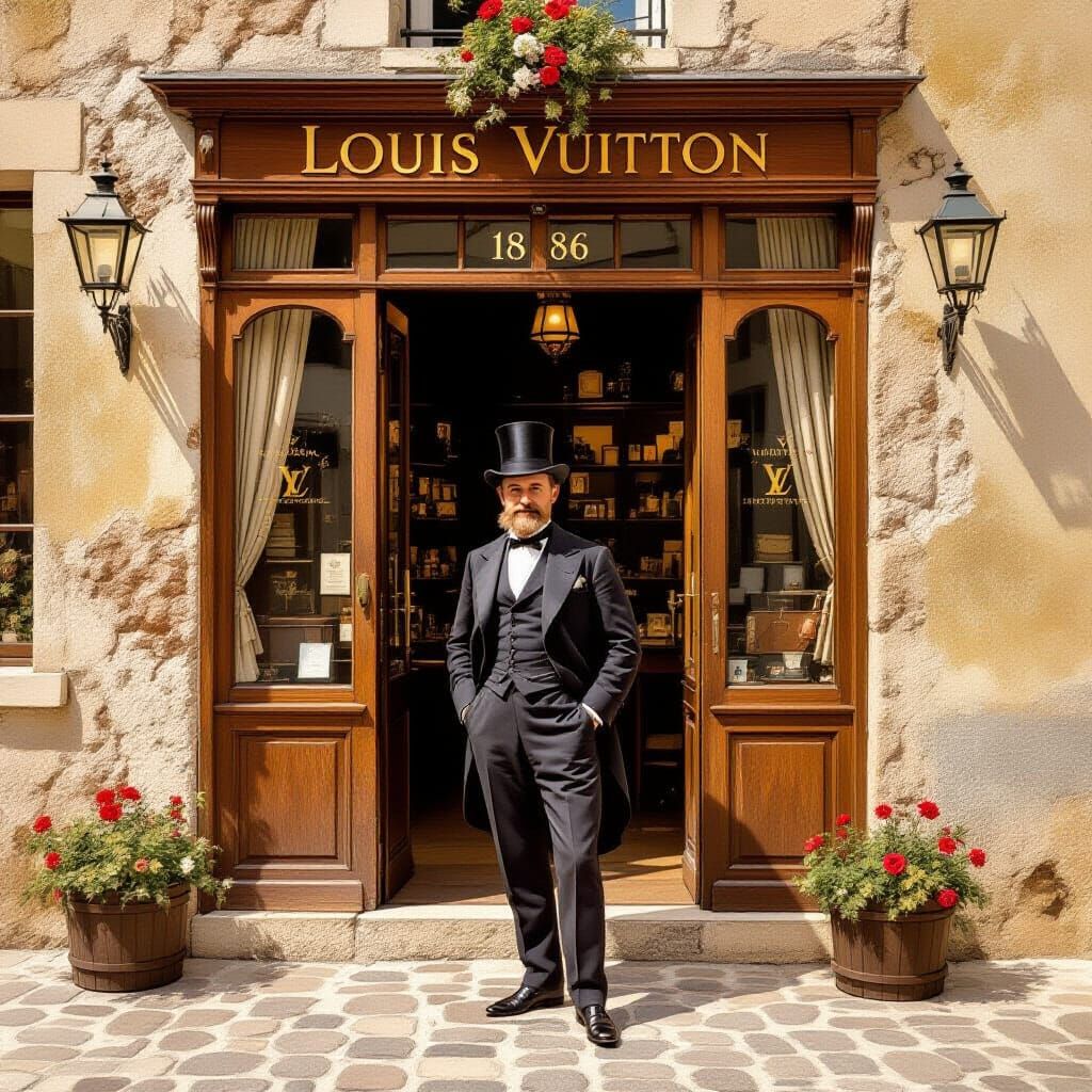 Louis Vuitton at His Workshop in Asnières
