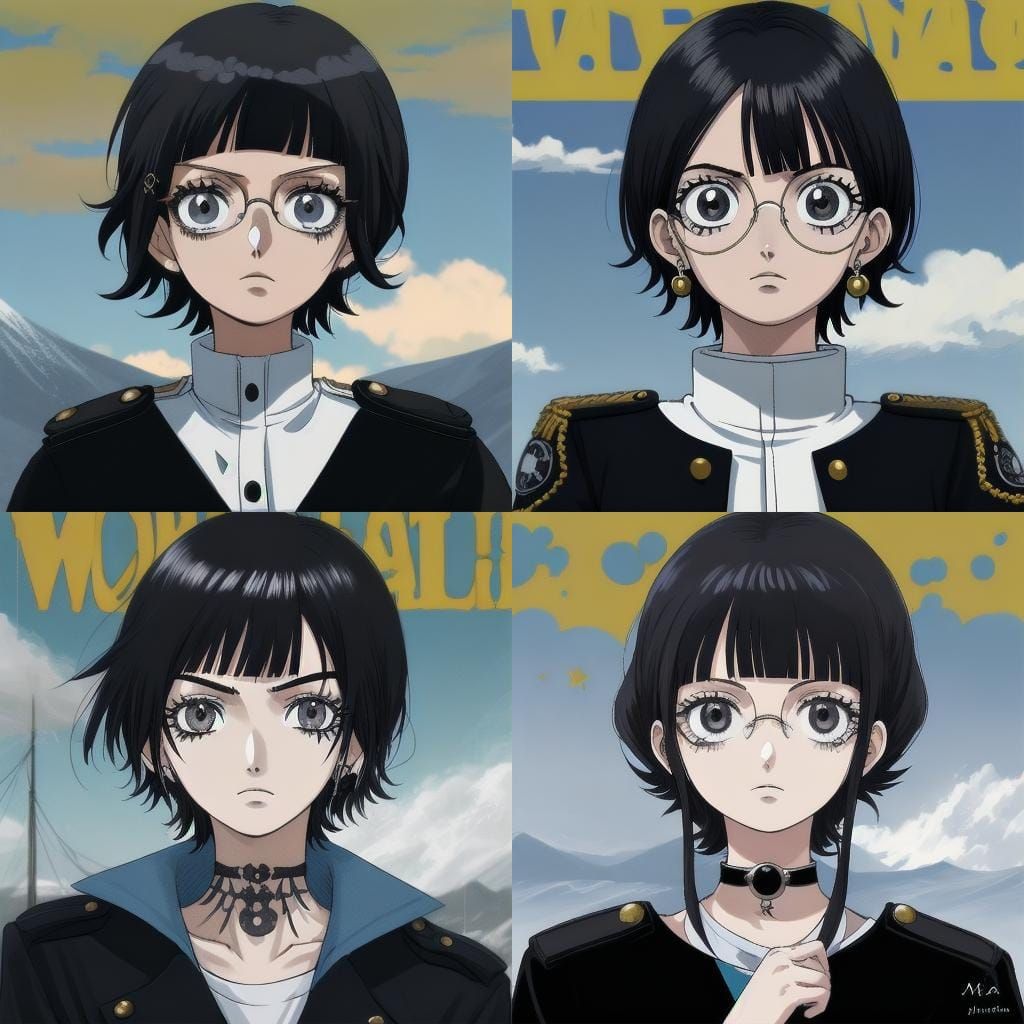 One Piece Anime Woman in Naval Uniform