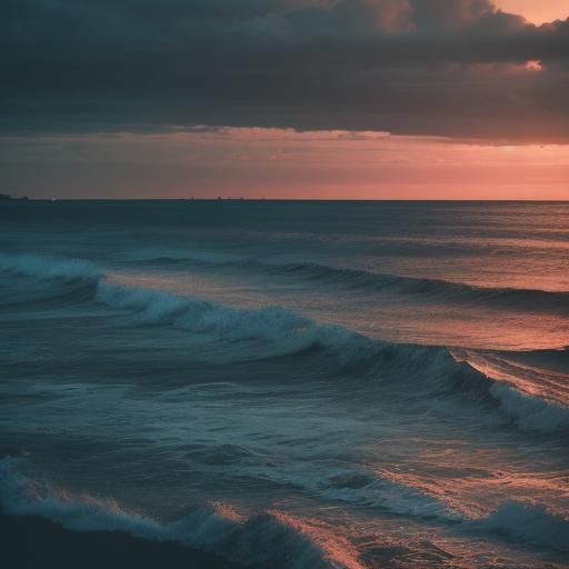 Hyperrealistic Dusk Seascape in High Definition