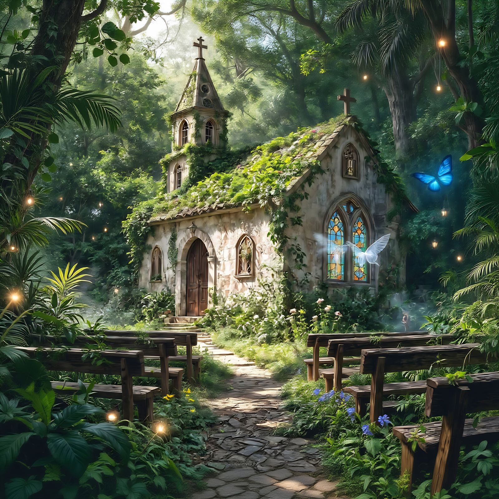 Enchanted Forest Chapel: Dutch Caribbean Style in Fantasy Il...