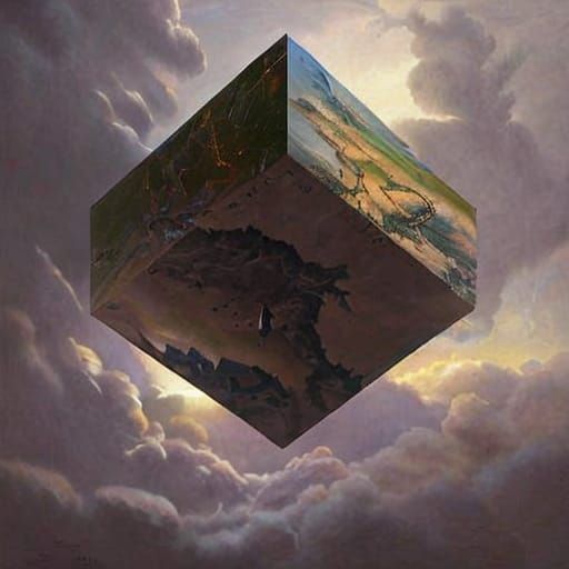 Abstract Image of a Hypercube