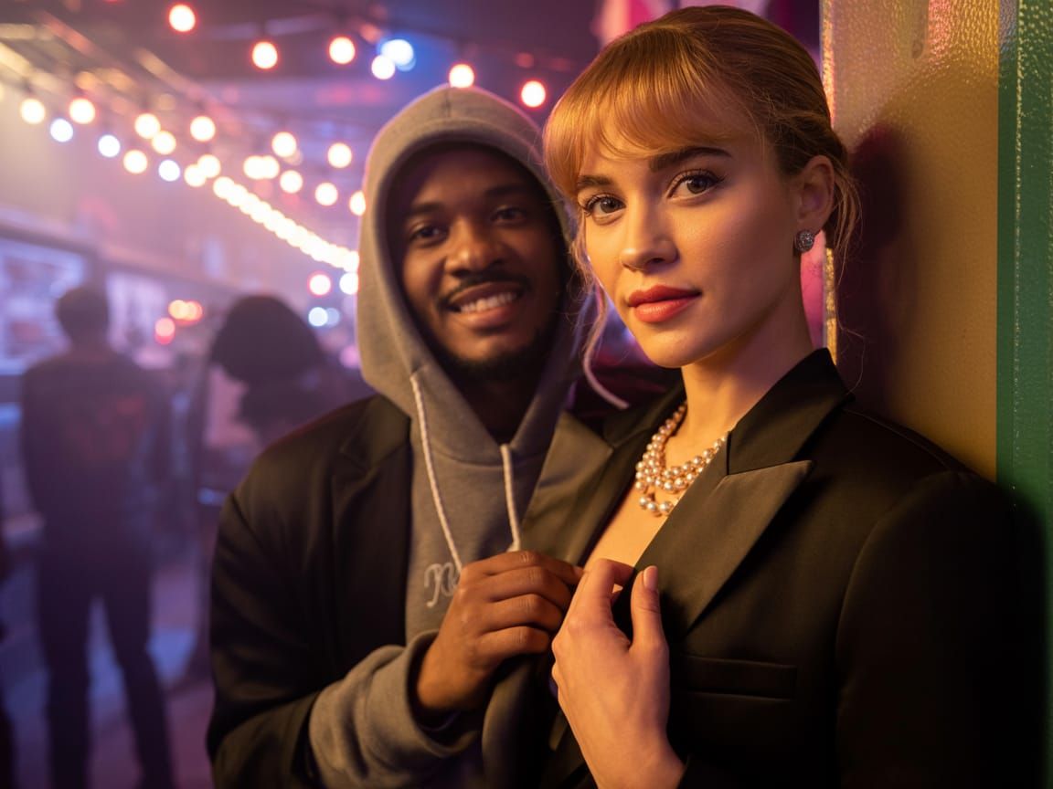 Intimate Moment in a NYC Hip Hop Club