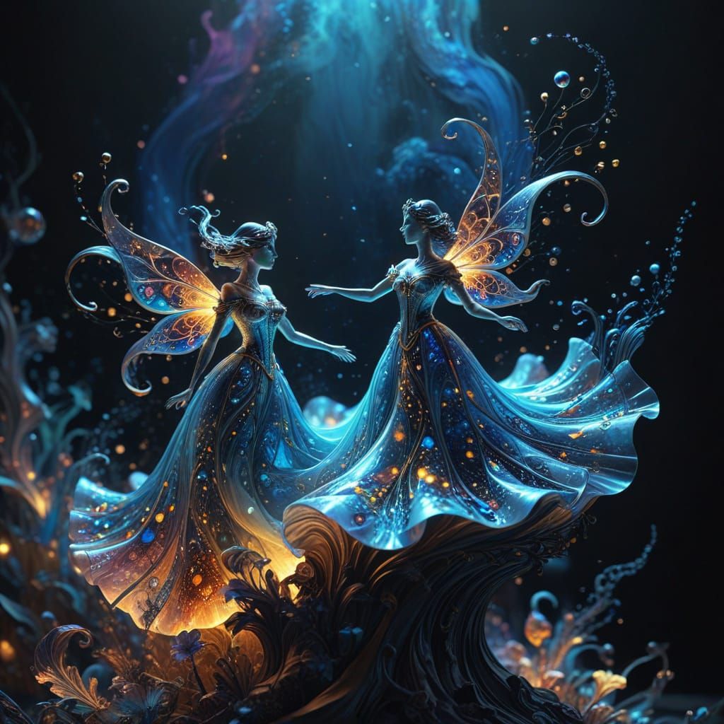 Harlequins Dance in Vibrant Stained Glass Splendor