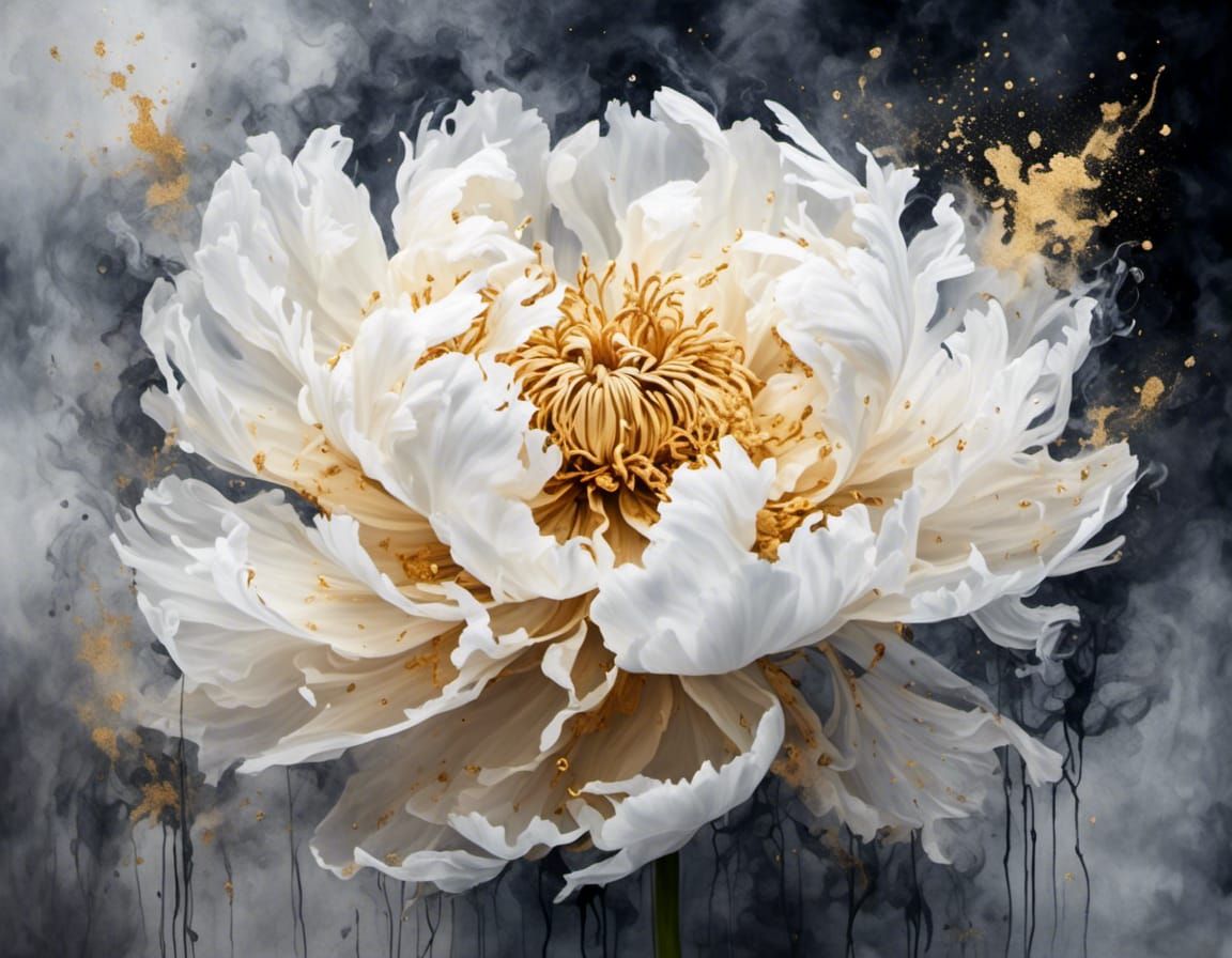 Smokey peony