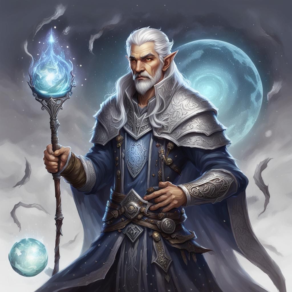 Astral Elf Wizard with Grimoire