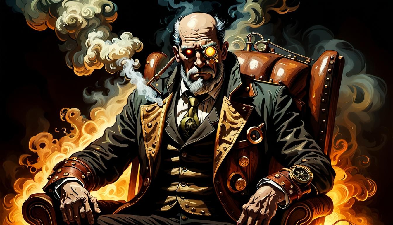 Steampunk Titan in Contemplation