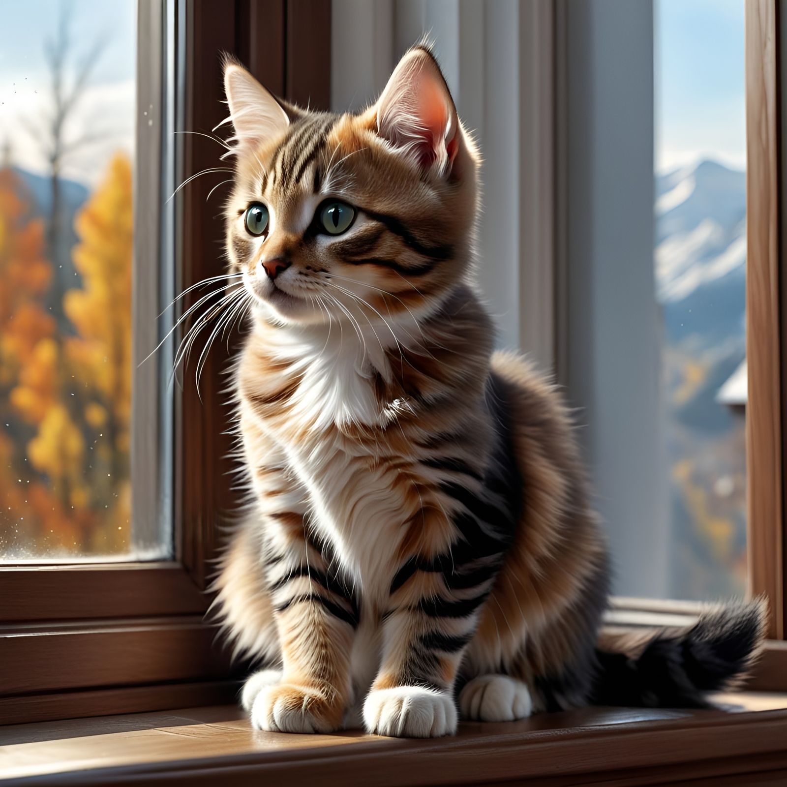 Cat waiting for its masters