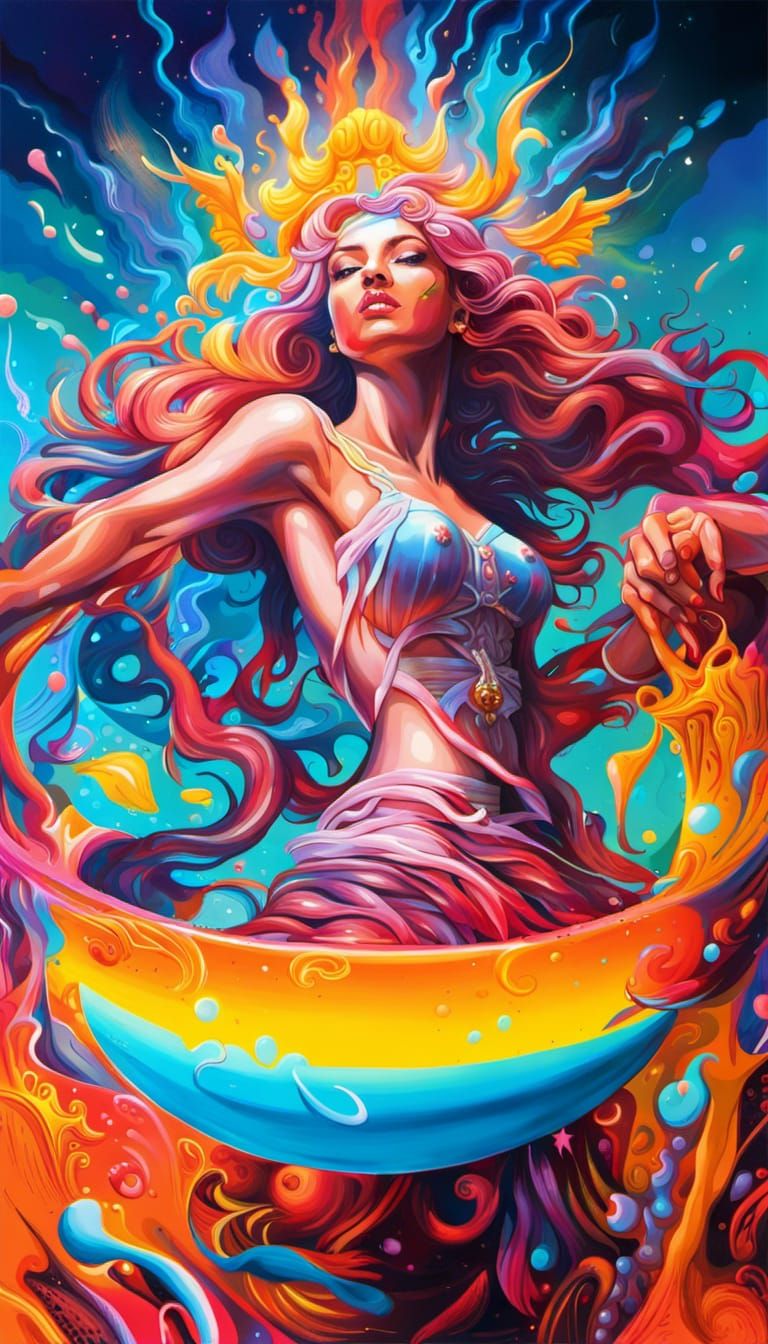 Goddess of Light Triumphant in Graffiti Art