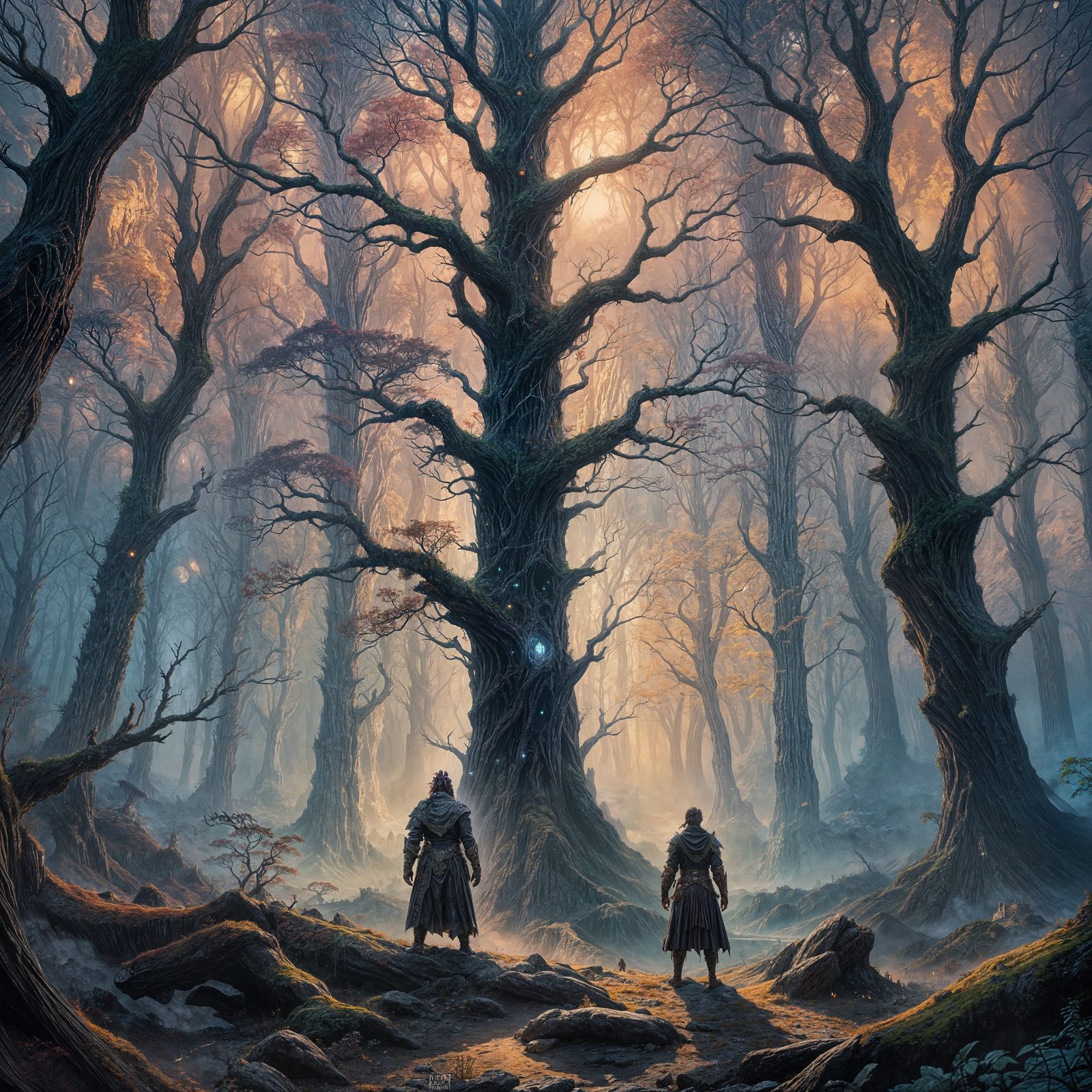 Detailed Autumn Matte Painting in Deep Color