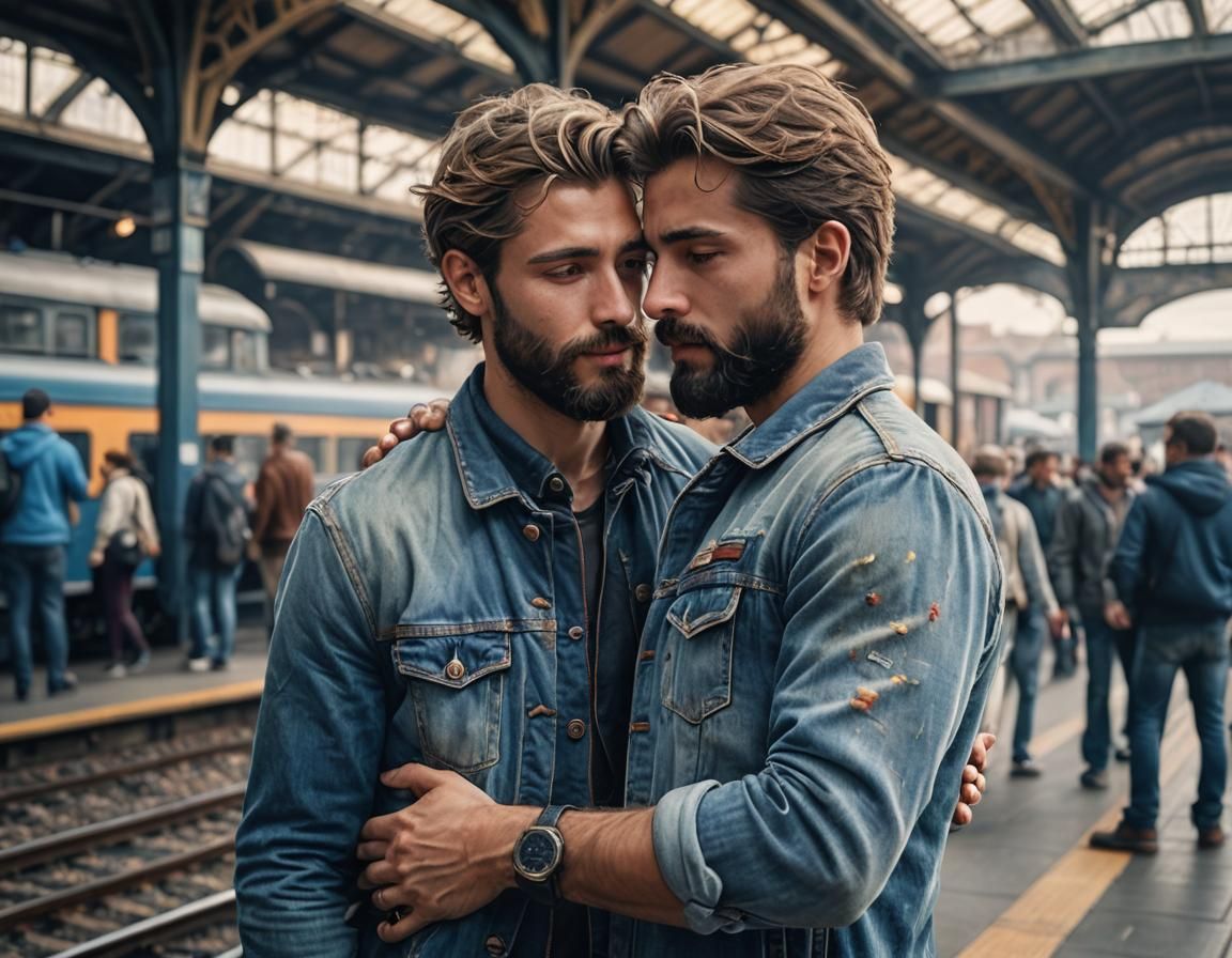 Men in love - the sad goodbye