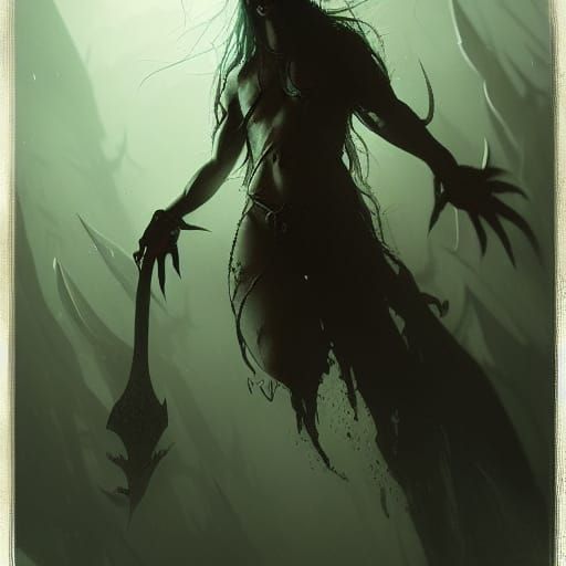 Sinister Dagon Illustration in Dark Fantasy Style