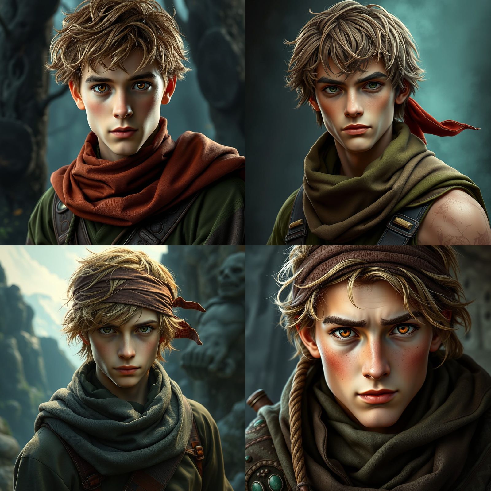 Young Man with Bandana: Fantasy Concept Art