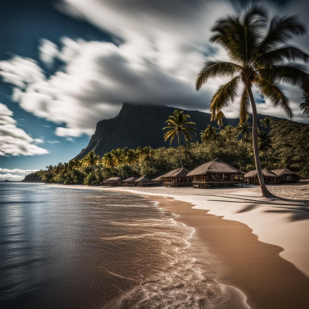 Samoan Holiday in America: Hyperrealistic Scene