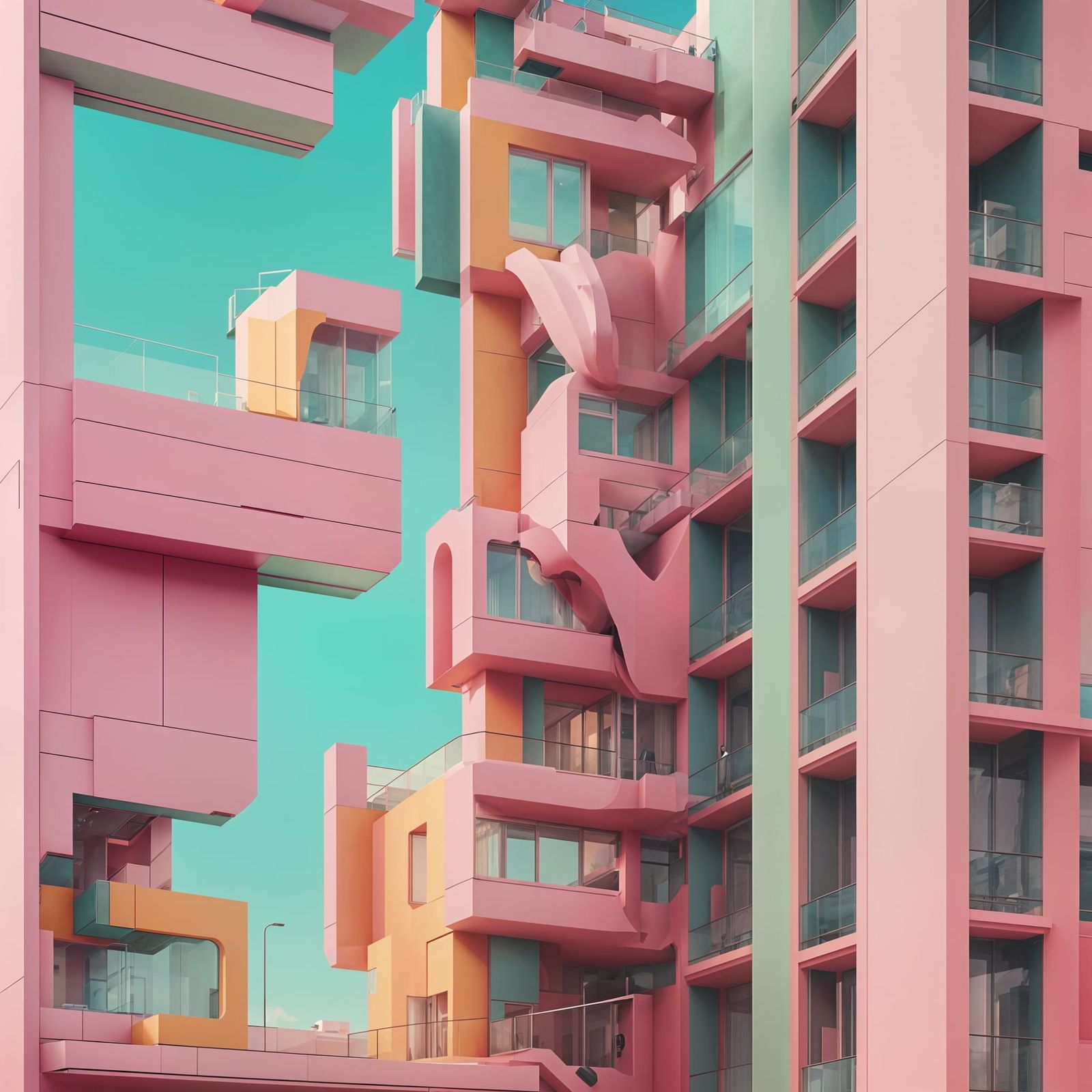 Elegant Urban Landscapes in Pastel Hues