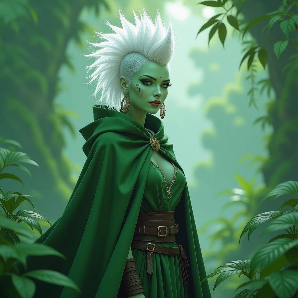 Surreal Mother Nature with Mohawk and Cloak