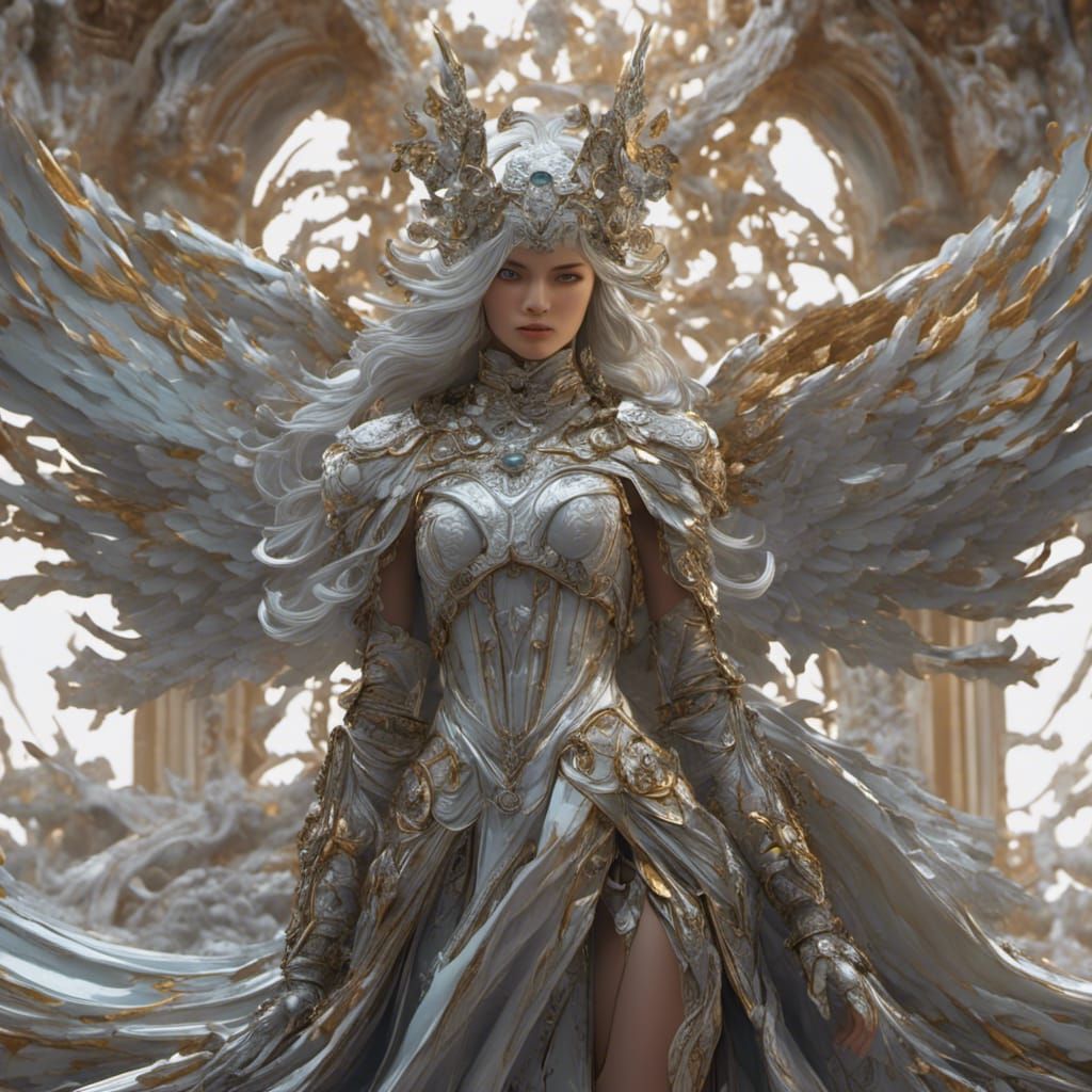 Molten Silver Transforms into Athena Statue