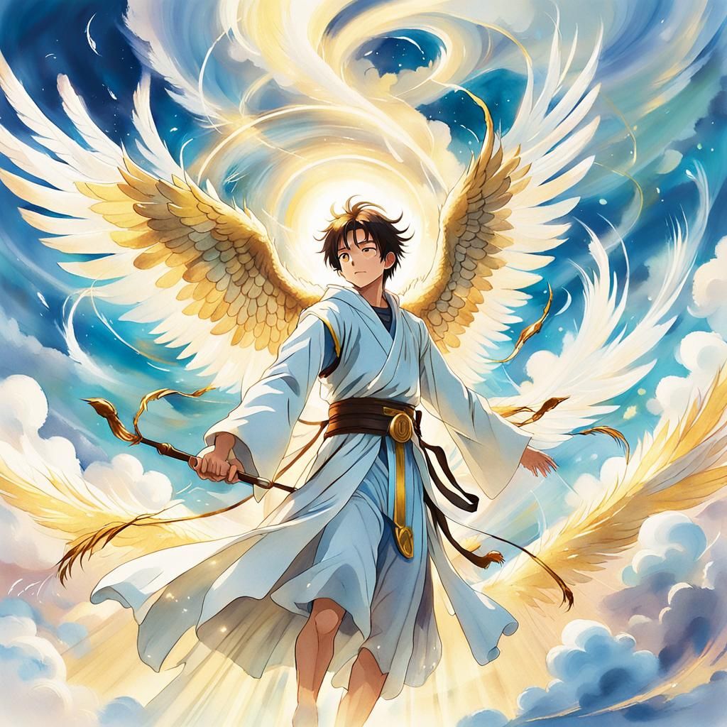 Heavenly Archer Descends: Anime Splash Art