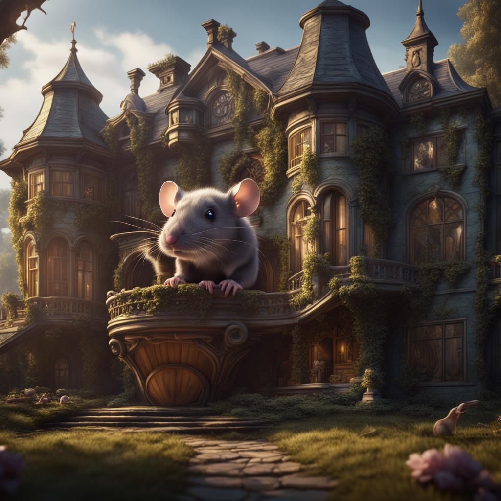 Mouse in Cheese Mansion: Fantasy Concept Art