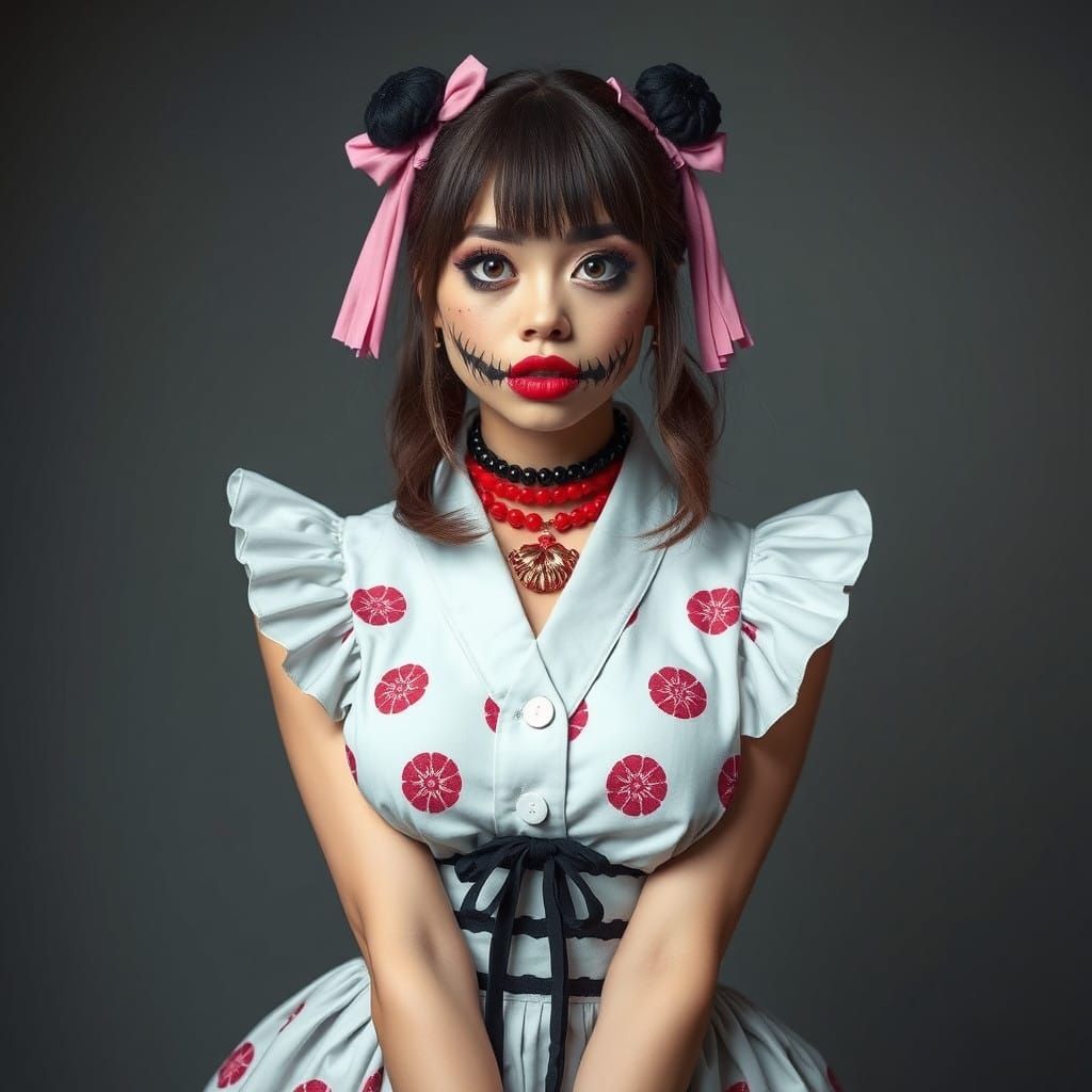Kimo-kawaii Woman in Creepy-cute Aesthetic