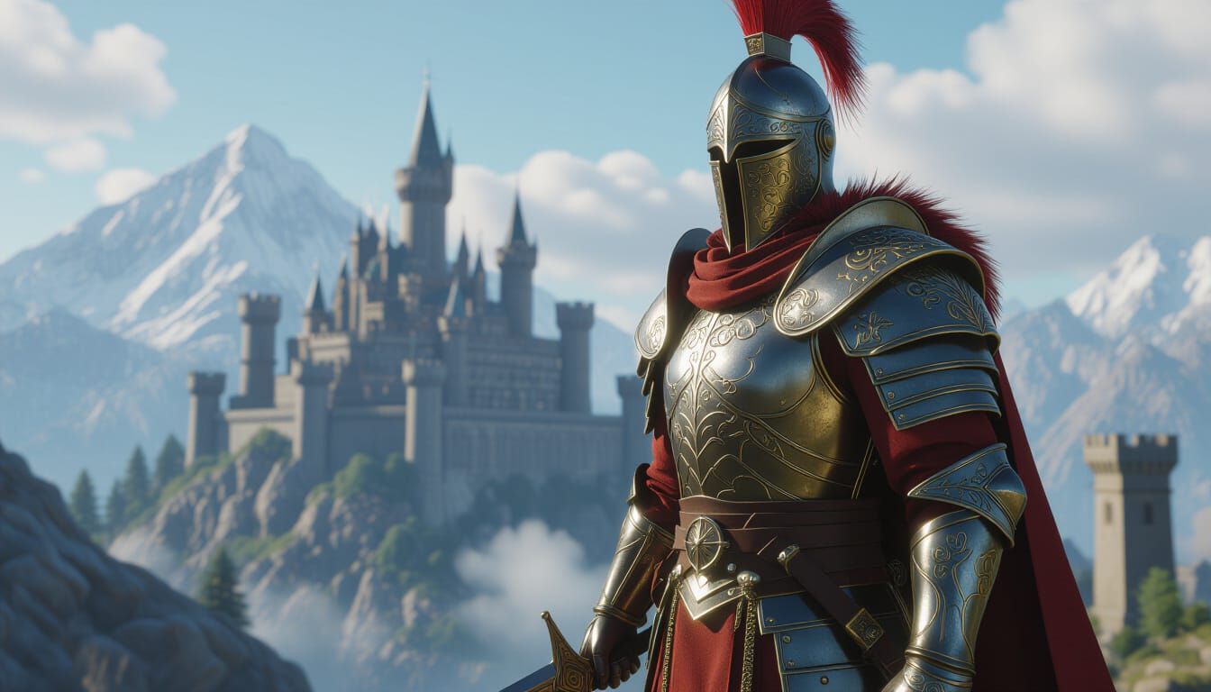 Fantasy Novel Cover in 3D Game Cinematic Style