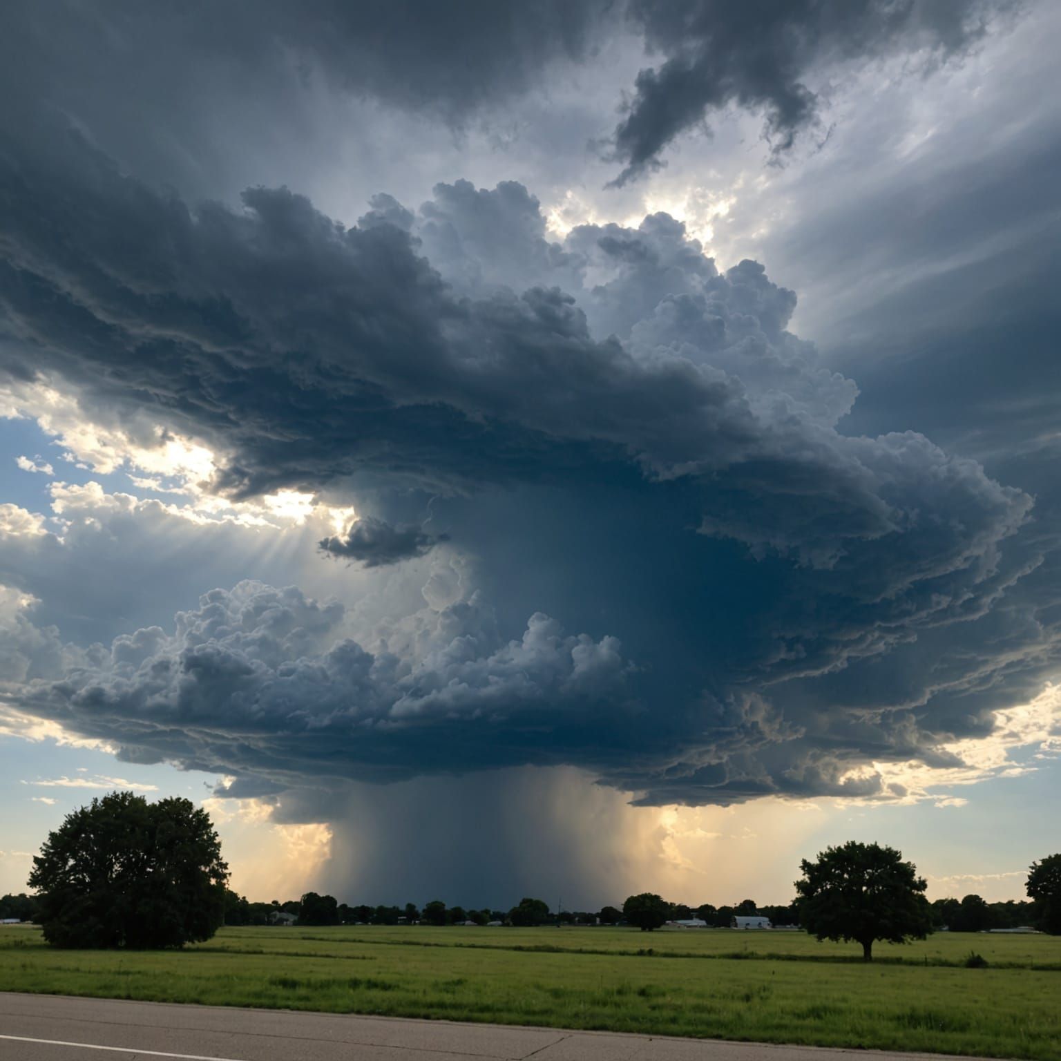 Stormy Sky Meets Sunny Horizon