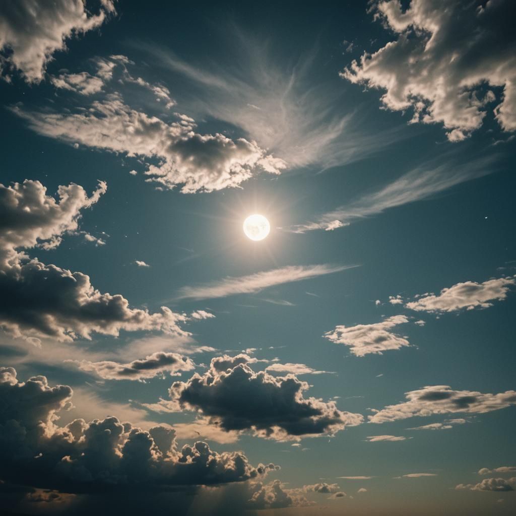 Dramatic Clash of Moonlight and Sunlight