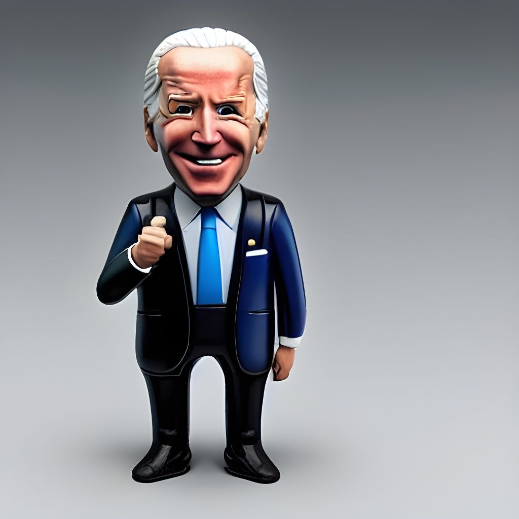 Cute Colorful 4K Figurine of Joe Biden