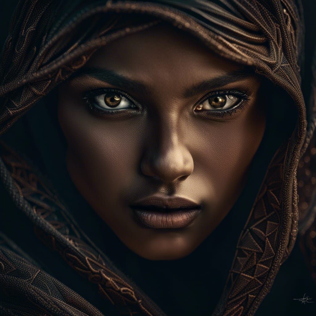 Hyperrealistic Woman Portrait with Intricate Details