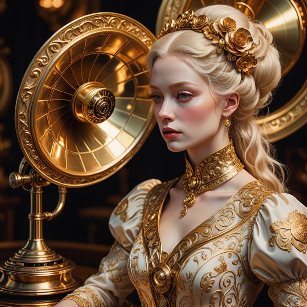 Gilded Enchantress in Art Nouveau Splendor