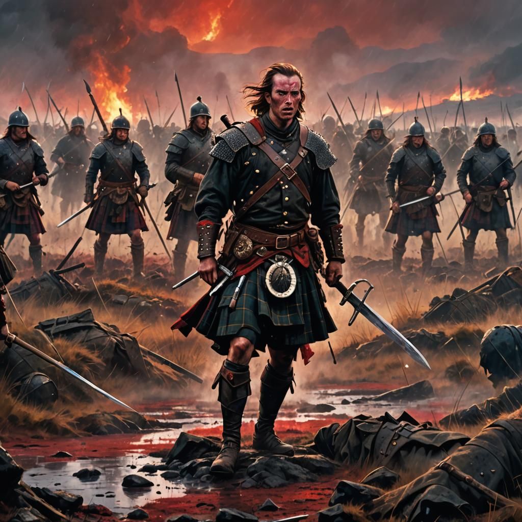 Scottish Warrior at Culloden: Fantasy Matte Painting