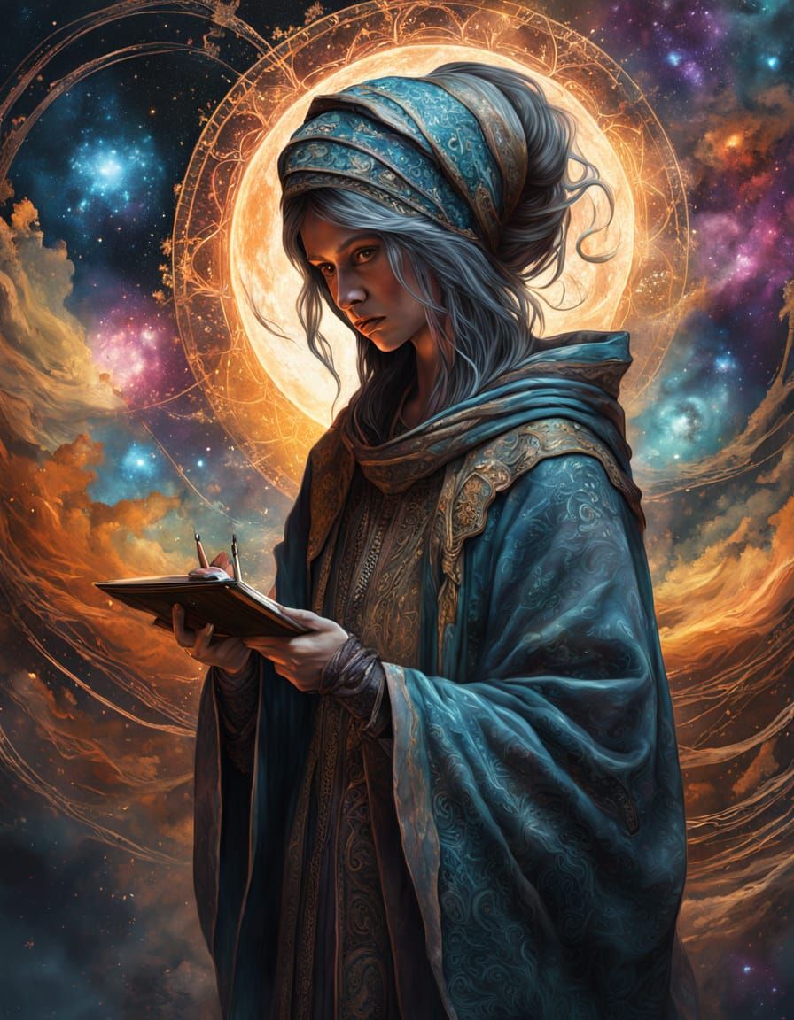 Celestial Cartographer Mapping Galaxies with Stardust Brushe...